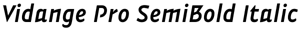 Vidange Pro SemiBold Italic Font