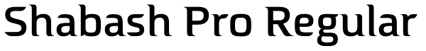 Shabash Pro Regular Font