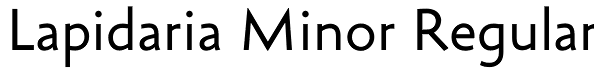 Lapidaria Minor Regular Font