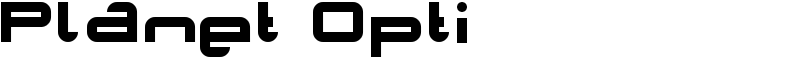 Planet Opti Font