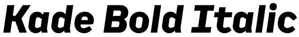 Kade Bold Italic Font