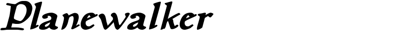 Planewalker Font