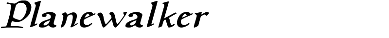 Planewalker Font