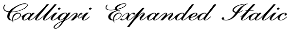 Calligri Expanded Italic Font