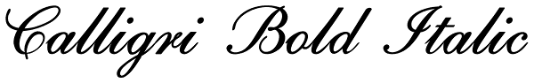 Calligri Bold Italic Font