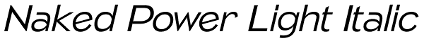 Naked Power Light Italic Font