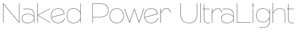 Naked Power UltraLight Font