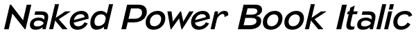 Naked Power Book Italic Font