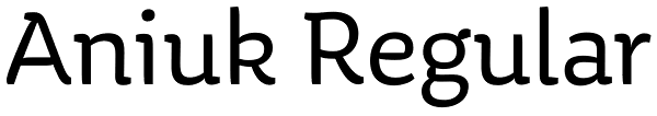 Aniuk Regular Font