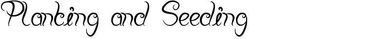 Planting and Seeding Font