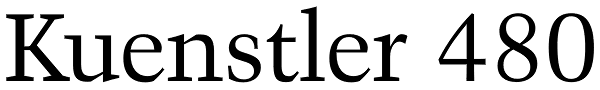 Kuenstler 480 Font