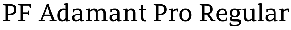 PF Adamant Pro Regular Font