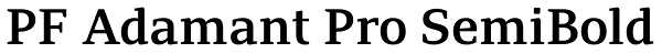 PF Adamant Pro SemiBold Font