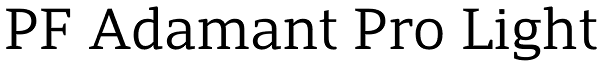 PF Adamant Pro Light Font