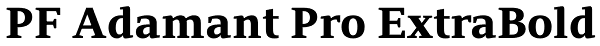 PF Adamant Pro ExtraBold Font