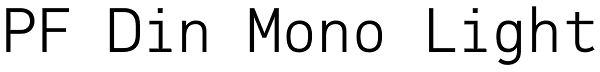PF Din Mono Light Font