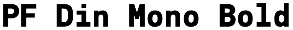 PF Din Mono Bold Font