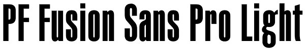 PF Fusion Sans Pro Light Font