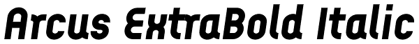 Arcus ExtraBold Italic Font