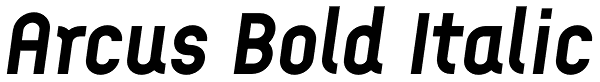 Arcus Bold Italic Font