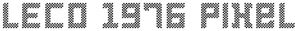 LECO 1976 Pixel Font