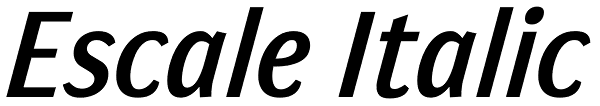 Escale Italic Font