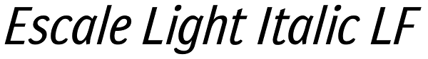 Escale Light Italic LF Font