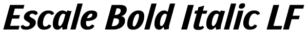 Escale Bold Italic LF Font