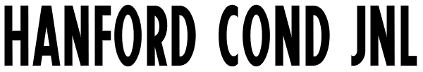 Hanford Cond JNL Font