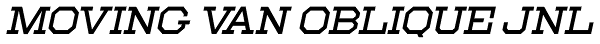 Moving Van Oblique JNL Font