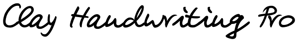 Clay Handwriting Pro Font