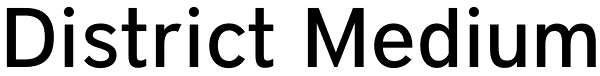 District Medium Font