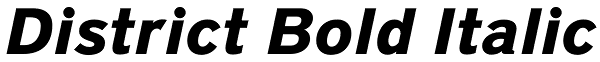 District Bold Italic Font