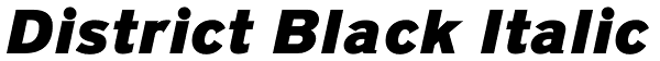 District Black Italic Font