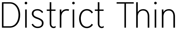 District Thin Font