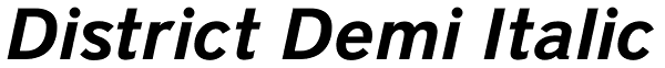 District Demi Italic Font