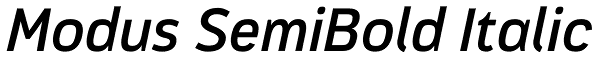 Modus SemiBold Italic Font