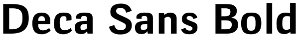 Deca Sans Bold Font