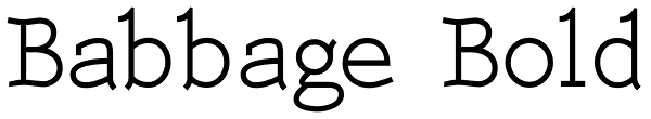 Babbage Bold Font