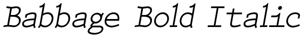 Babbage Bold Italic Font