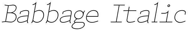 Babbage Italic Font