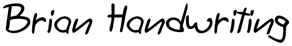 Brian Handwriting Font