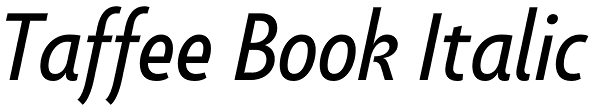 Taffee Book Italic Font