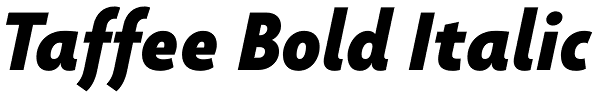 Taffee Bold Italic Font