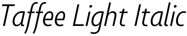 Taffee Light Italic Font