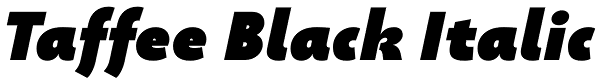 Taffee Black Italic Font