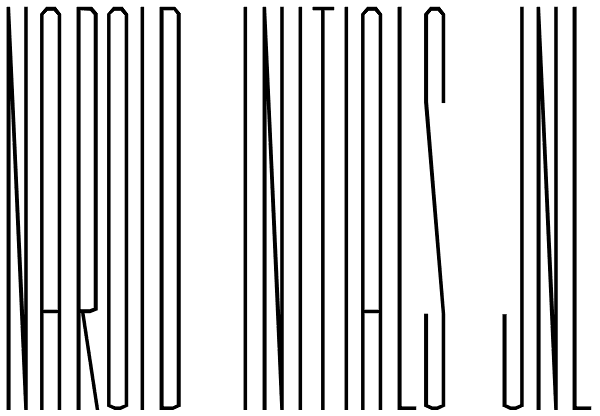 Naroid Initials JNL Font