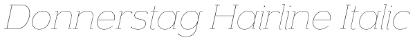 Donnerstag Hairline Italic Font