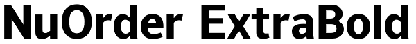 NuOrder ExtraBold Font