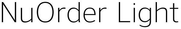 NuOrder Light Font